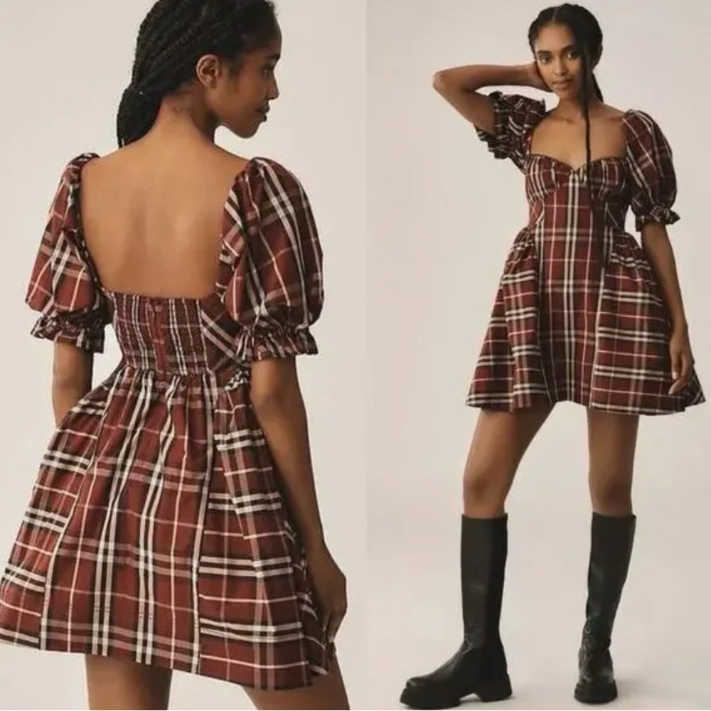 Anthropologie Maeve Puff Sleeve Dress